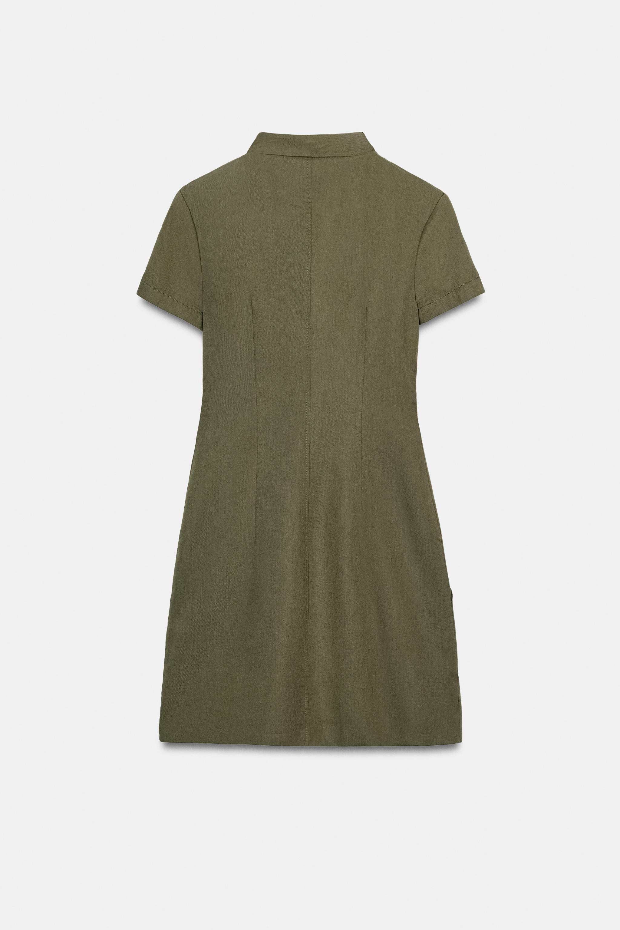 ROBE GABARDINE À POCHES